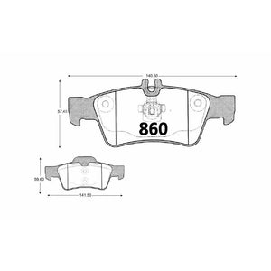 Pastillas de Freno GTX CLASSIC P0860 Mercedes Benz E (1999–2006) - imagen 3