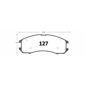 Pastillas de Freno GTX CLASSIC P0127 Mazda 626 Lx (1987–1990) - imagen 2