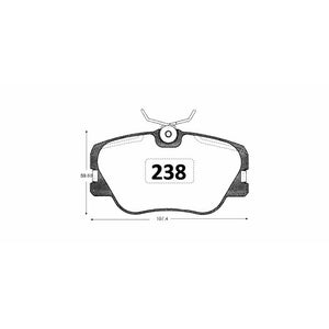 Pastillas de Freno GTX CLASSIC P0238 Mercedes Benz 300 (1985–1987) - imagen 3