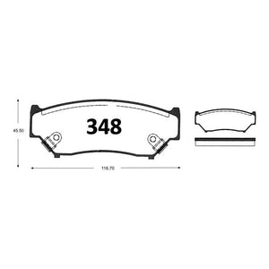 Pastillas de Freno Delanteras ITAL BRAKES PM P0348 Suzuki Vitara (1992–1996) - imagen 3