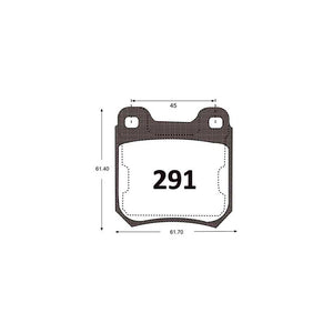 Pastillas de Freno Traseras ITAL BRAKES PM P0291 Opel Omega 93 - imagen 3