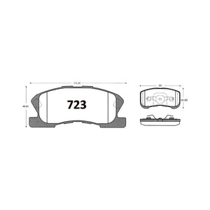Pastillas de Freno GTX CLASSIC P0723 Daihatsu Sirion 1.3 (2000–2006) - imagen 2