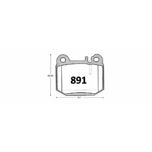 Pastillas de Freno GTX CLASSIC P0891 Mercedes Benz Ml (2002–2008) - imagen 2