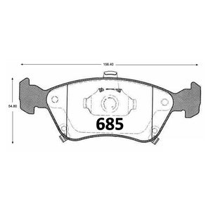 Pastillas de Freno GTX CLASSIC P0685 Toyota Avensis 99-00 - imagen 2