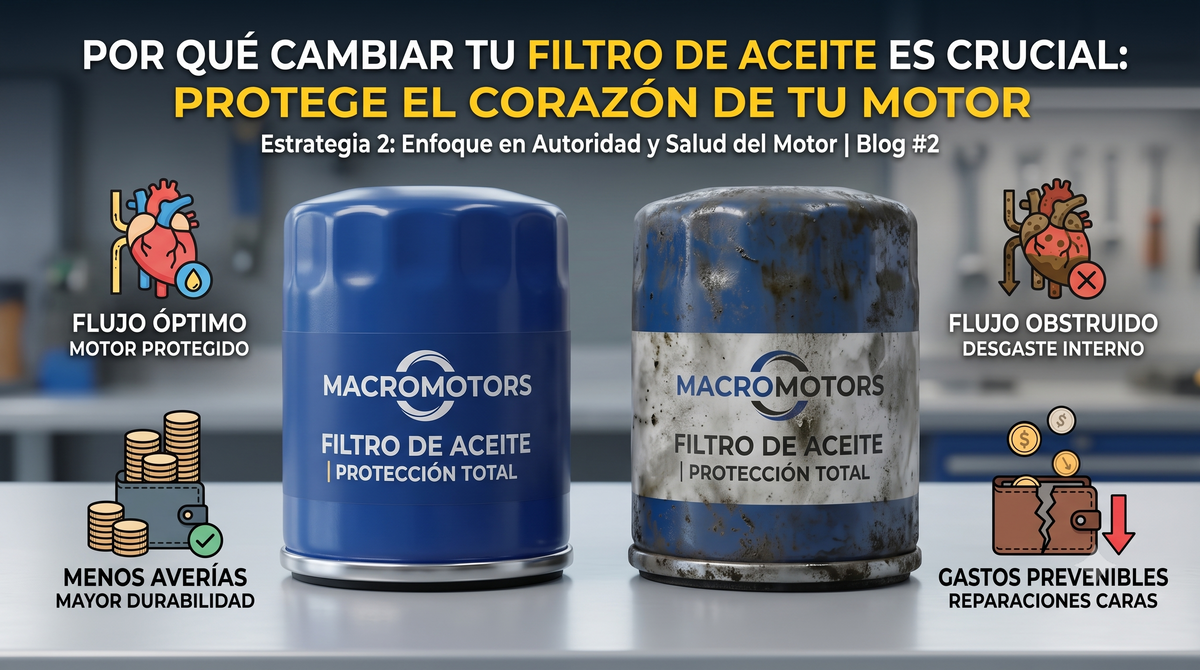 🩸 El Corazón de Tu Motor: Por Qué el Filtro de Aceite Nunca Debe Pasar Desapercibido
