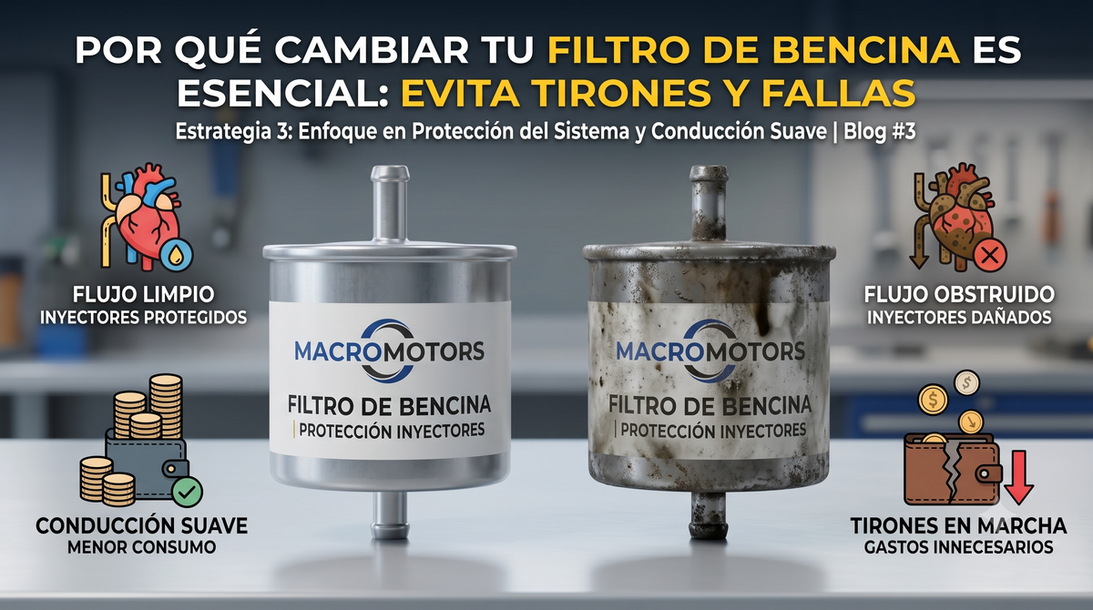⛽ Evita Tirones y Fallas: Por Qué el Filtro de Bencina es el Guardián de tu Motor