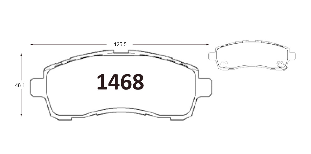 Pastillas de Freno Delanteras GTX CLASSIC P1468 Mazda 2 Sport (2008–2015) - imagen 3