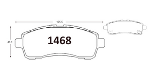 Pastillas de Freno Delanteras GTX CLASSIC P1468 Mazda 2 Sport (2008–2015) - imagen 3