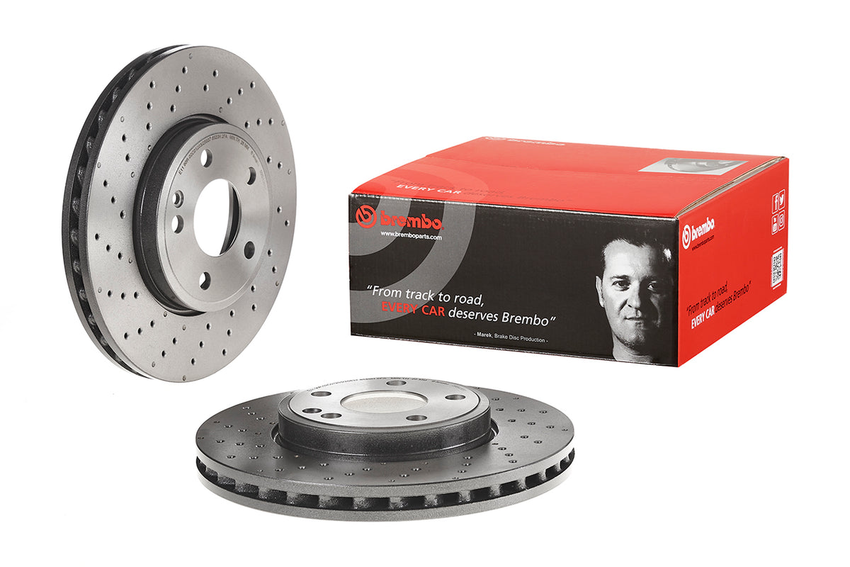 Disco de Freno Delantero BREMBO D1421 M.benz A200 12-18/A220 Cdi -18/A250 -18/A45 Amg -18/Cla45 Amg 15-19 . - imagen 2