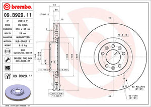 Disco de Freno Delantero BREMBO D1099 Peugeot 308 1.6 Gt 14/21 / 3008 Hybrid 19 . - imagen 3