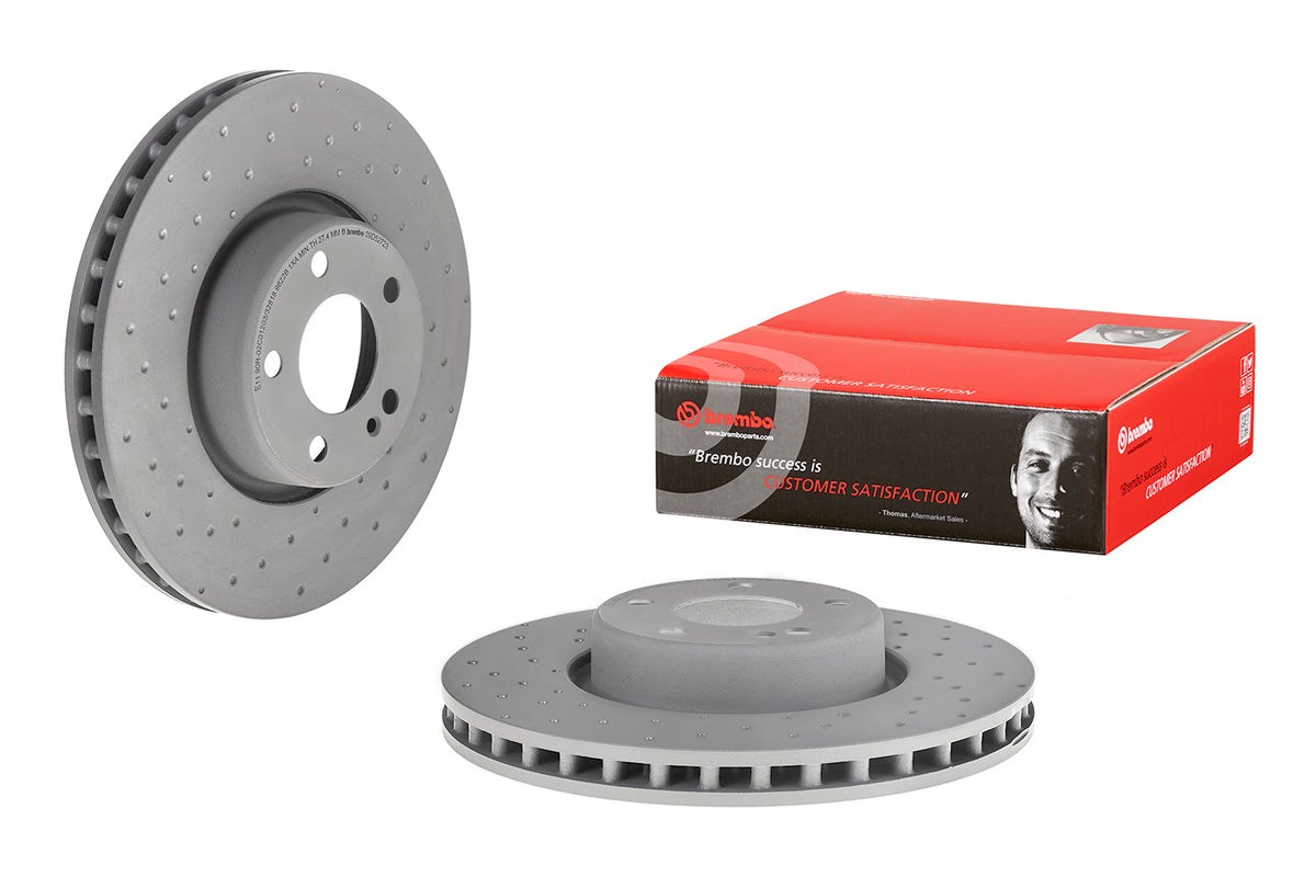 Disco de Freno Delantero BREMBO D1008 M.benz C-200 13/18 /C-220 D 15/18 . - imagen 2