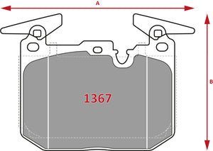 Pastillas de Freno Delanteras GTX CLASSIC P1367 Bmw Z4 M40i (2020–2022) - imagen 2