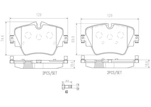 Pastillas de Freno Cerámicas Delanteras GTX P1416 Bmw X1 Sdrive (2015) - imagen 3