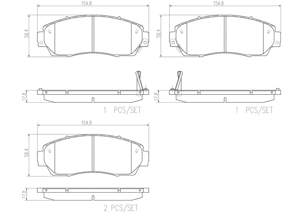 Pastillas de Freno Cerámicas Delanteras GTX P1265 Honda Cr-V (2007–2009) PF-C-D-1521-BMO - imagen 3
