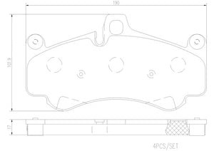 Pastillas de Freno Cerámicas Delanteras GTX P1017 Porsche (2010) - imagen 2