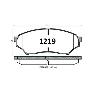 Pastillas de Freno Delanteras ITAL BRAKES PM P1219 Mitsubishi Pajero Io (1999–2000) - imagen 3