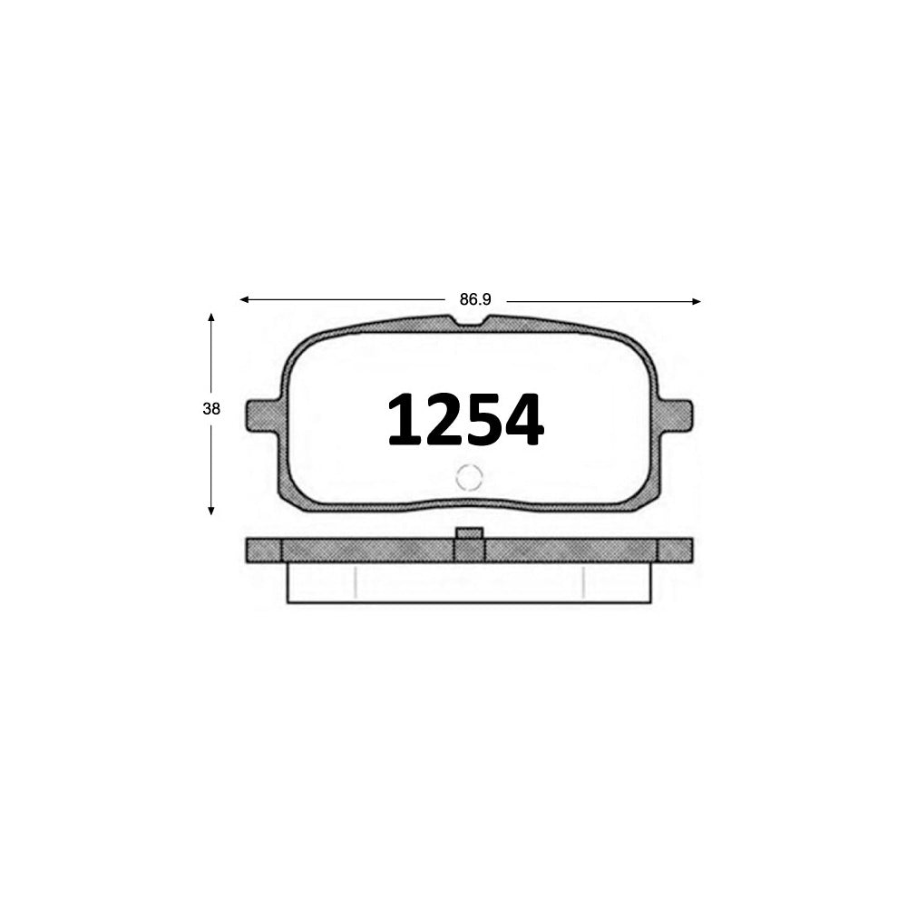 Pastillas de Freno Traseras GTX CLASSIC P1254 Toyota Starlet Xl (1996–1998) - imagen 3