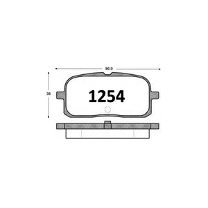 Pastillas de Freno Traseras GTX CLASSIC P1254 Toyota Starlet Xl (1996–1998) - imagen 3