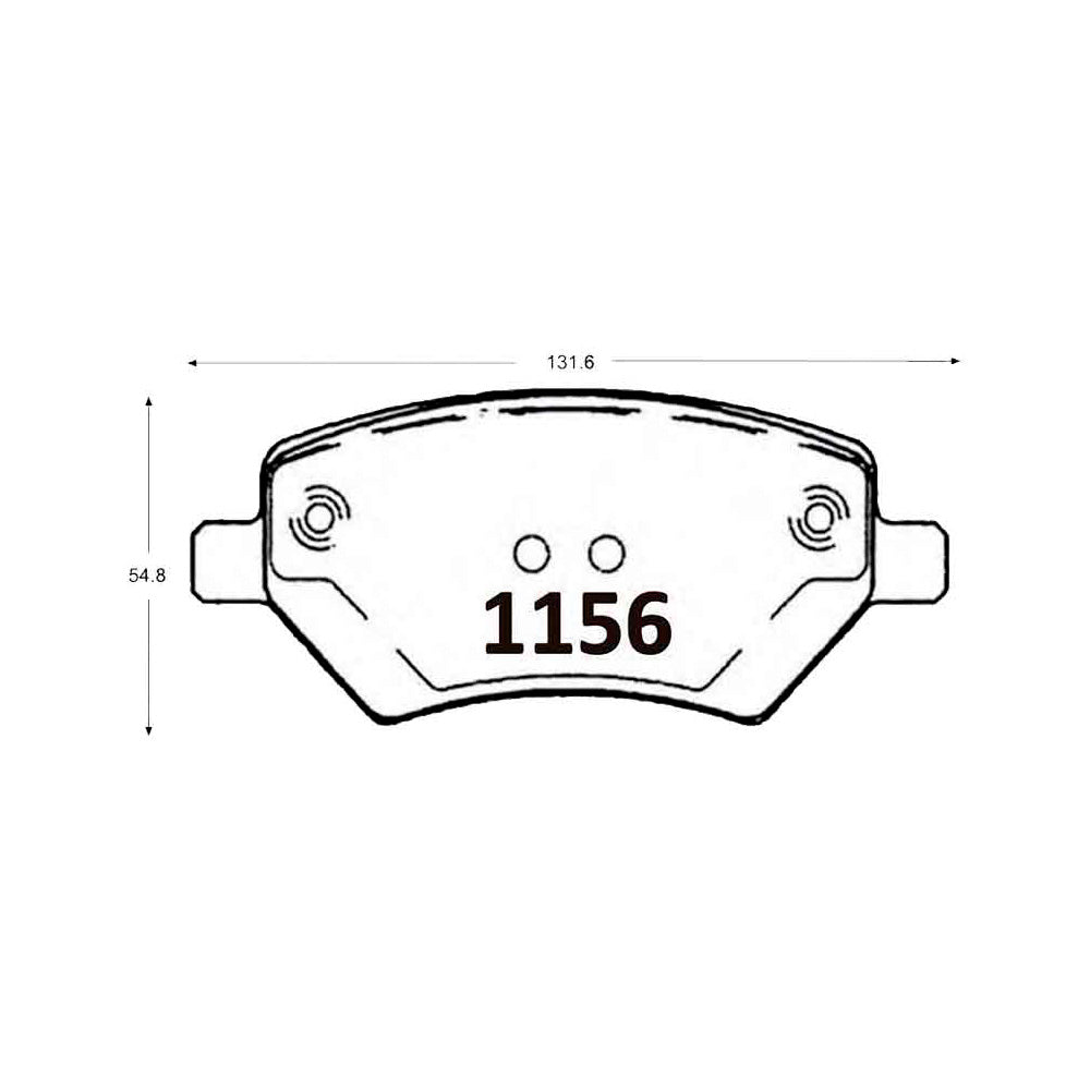 Pastillas de Freno Delanteras GTX CLASSIC P1156 Chery Fulwin Sport (2012–2021) - imagen 3