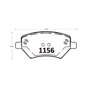 Pastillas de Freno Delanteras GTX CLASSIC P1156 Chery Fulwin Sport (2012–2021) - imagen 3