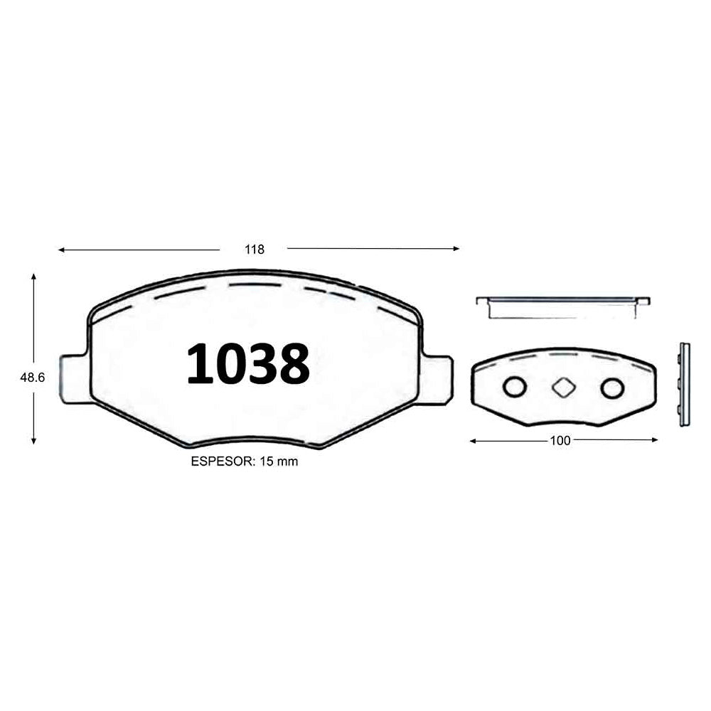 Pastillas de Freno Delanteras GTX CLASSIC P1038 Chery Face Gl (2010–2014) - imagen 3
