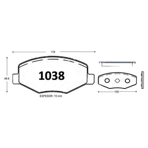 Pastillas de Freno Delanteras ITAL BRAKES PM P1038 Chery Face Gl (2010–2014) - imagen 3