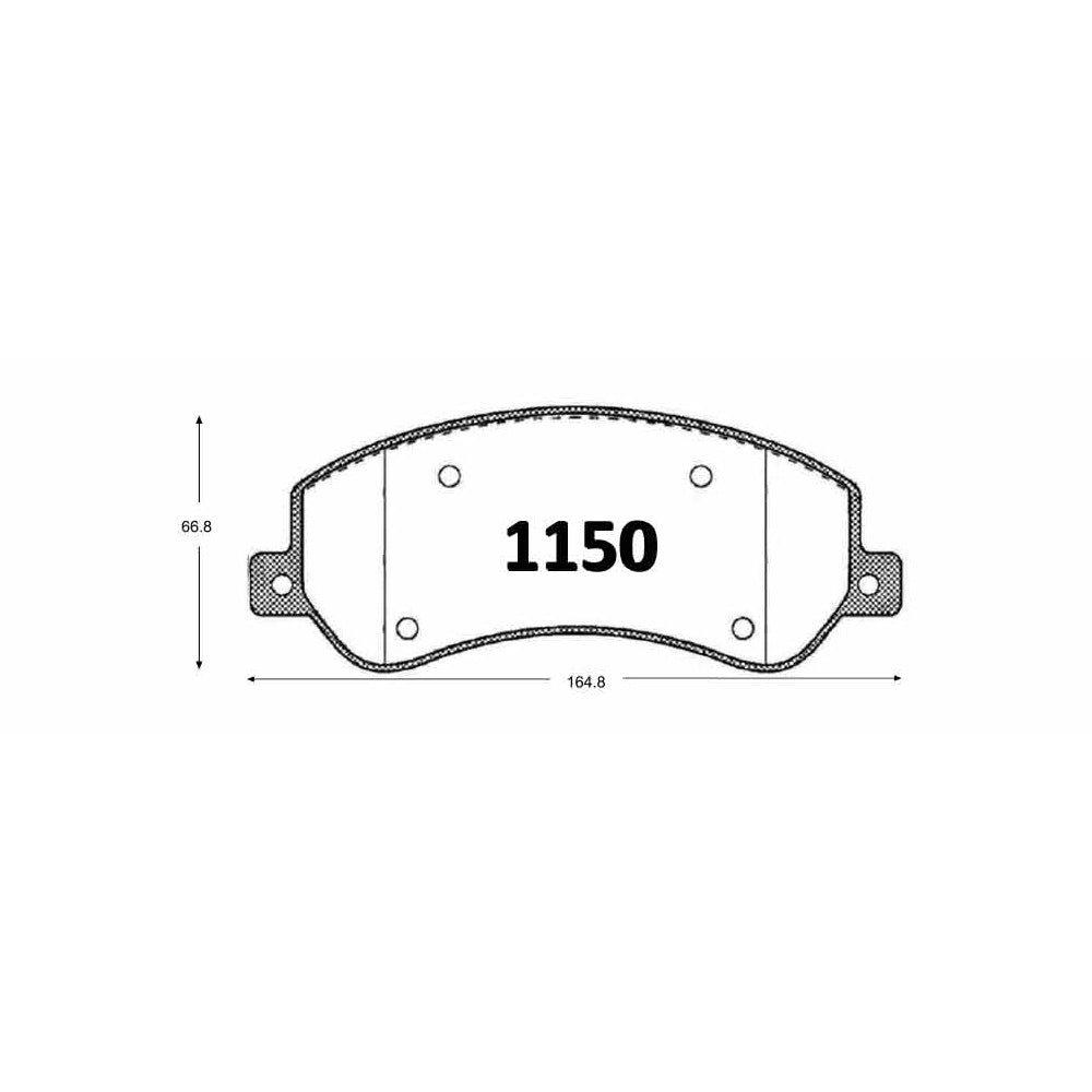 Pastillas de Freno Delanteras GTX CLASSIC P1150 Volkswagen Amarok Highline (2011–2022) - imagen 3