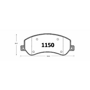 Pastillas de Freno Delanteras GTX CLASSIC P1150 Volkswagen Amarok Highline (2011–2022) - imagen 3