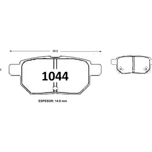 Pastillas de Freno Traseras ITAL BRAKES PM P1044 Great Wall M4 (2014–2022) - imagen 3