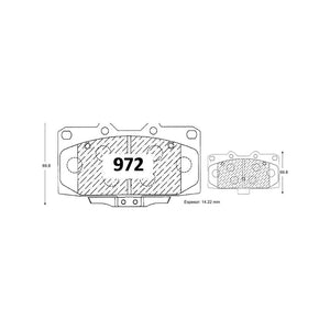 Pastillas de Freno Delanteras GTX CLASSIC P0972 Subaru Impreza 06/07 - imagen 3
