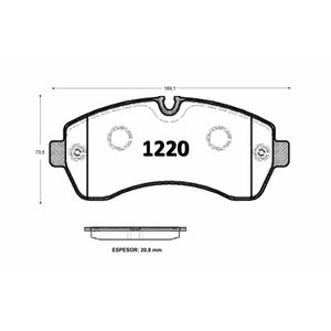 Pastillas de Freno Delanteras GTX CLASSIC P1220 Mercedes Benz Sprinter (2006–2022) - imagen 3