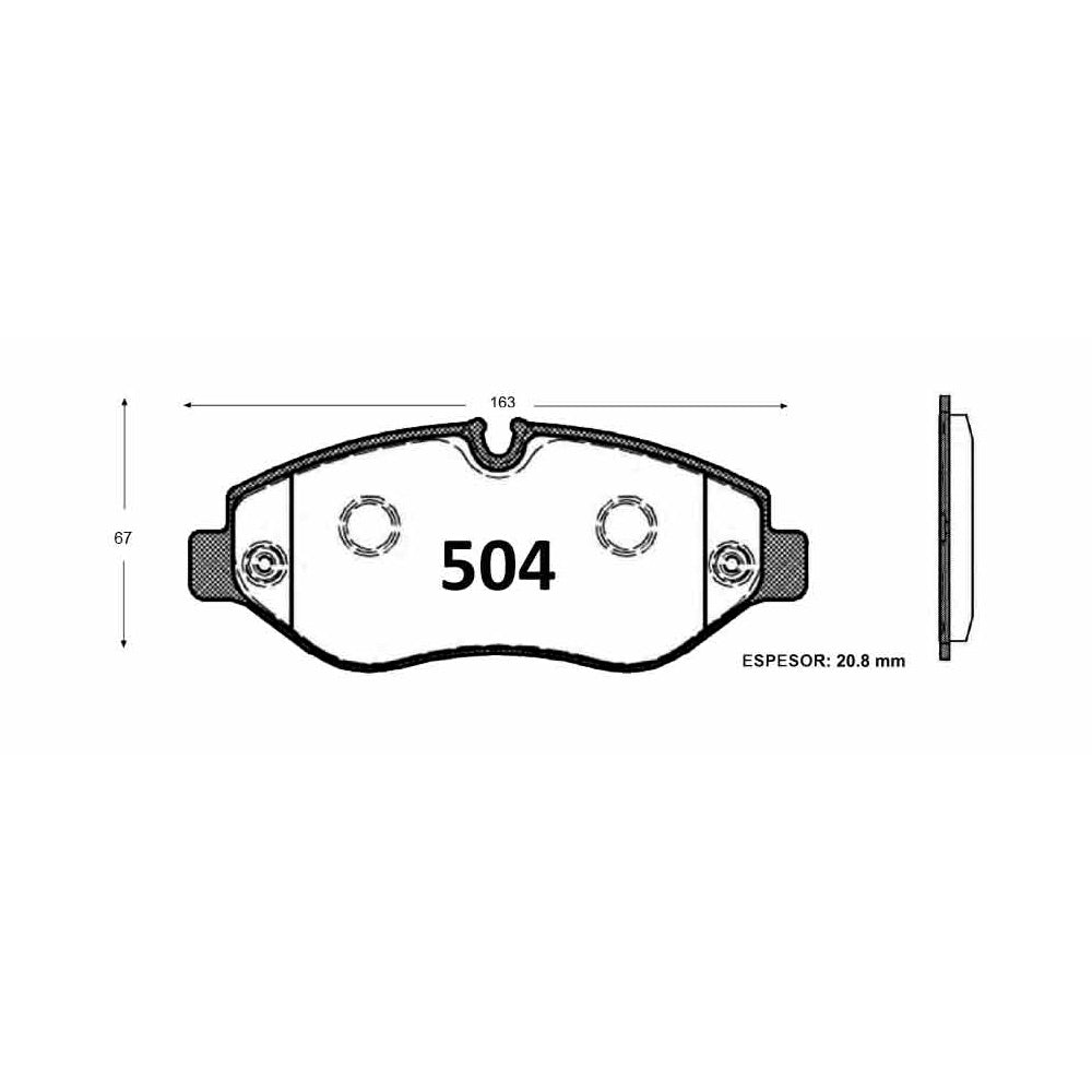 Pastillas de Freno Delanteras GTX CLASSIC P0504 Mercedes Benz Sprinter (2006–2022) - imagen 3