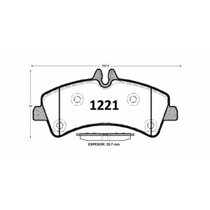 Pastillas de Freno Traseras GTX CLASSIC P1221 Mercedes Benz Sprinter (2006–2019) - imagen 3