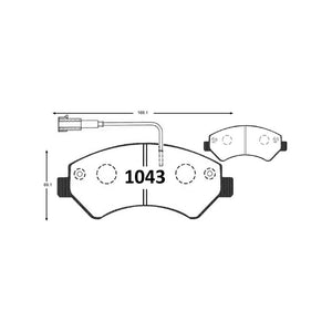 Pastillas de Freno Delanteras GTX CLASSIC P1043 Peugeot Boxer Hdi (2012–2022) - imagen 3