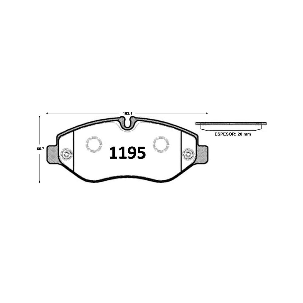 Pastillas de Freno Delanteras GTX CLASSIC P1195 Iveco Daily 12 - imagen 3