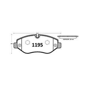 Pastillas de Freno Delanteras GTX CLASSIC P1195 Iveco Daily 12 - imagen 3