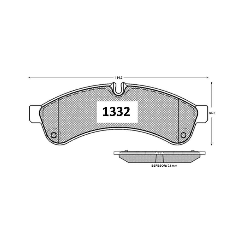 Pastillas de Freno Traseras GTX CLASSIC P1332 Fiat Iveco 2006- - imagen 2