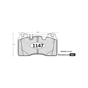 Pastillas de Freno Delanteras GTX CLASSIC P1147 Volkswagen Touareg Tdi (2020–2022) - imagen 3