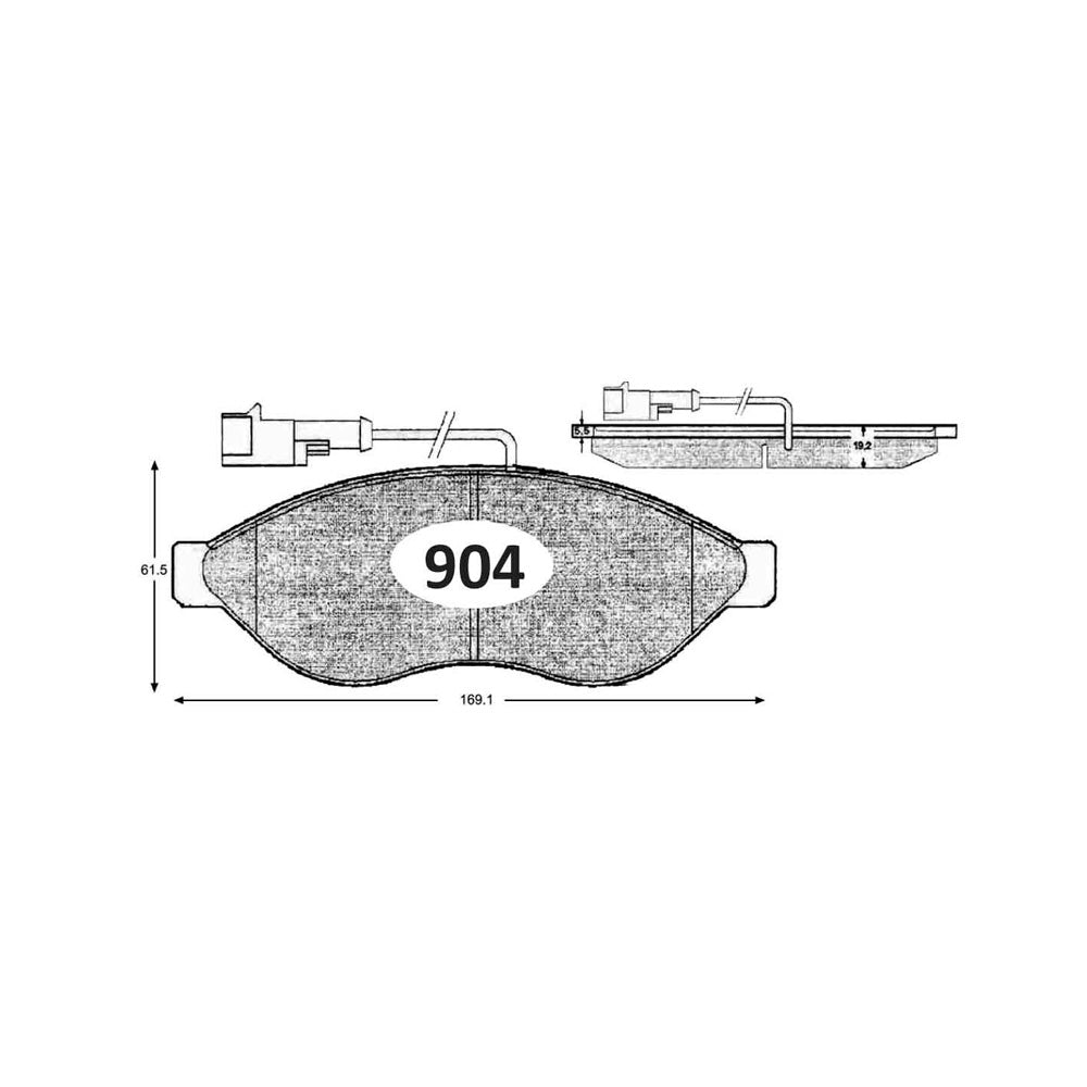 Pastillas de Freno Delanteras GTX CLASSIC P0904 Peugeot Boxer Hdi (2012–2018) - imagen 3
