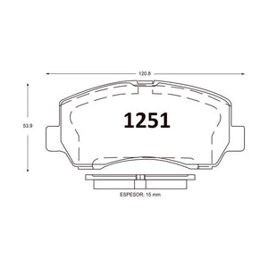 Pastillas de Freno Delanteras ITAL BRAKES PM P1251 Changan S100 1.0 (2013–2016) - imagen 3