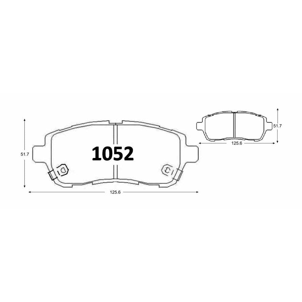 Pastillas de Freno Delanteras GTX CLASSIC P1052 Mazda 2 Sport (2008–2015) - imagen 3