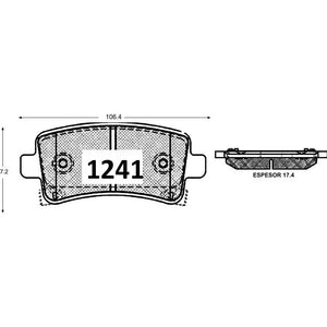 Pastillas de Freno Traseras GTX CLASSIC P1241 Opel Insignia 2013- - imagen 3