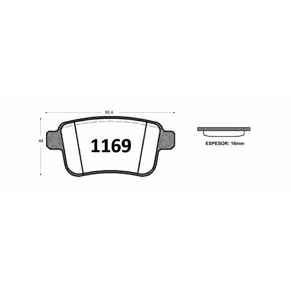 Pastillas de Freno Traseras GTX CLASSIC P1169 Mercedes Benz Citan (2014–2022) - imagen 3