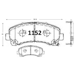 Pastillas de Freno Delanteras GTX CLASSIC P1152 Chevrolet D Max (2011–2022) - imagen 3