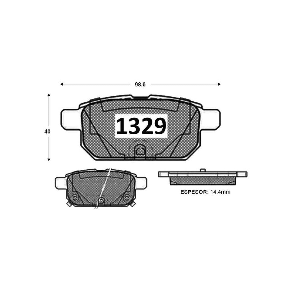 Pastillas de Freno Traseras GTX CLASSIC P1329 Suzuki Swift Gl (2015–2022) - imagen 3