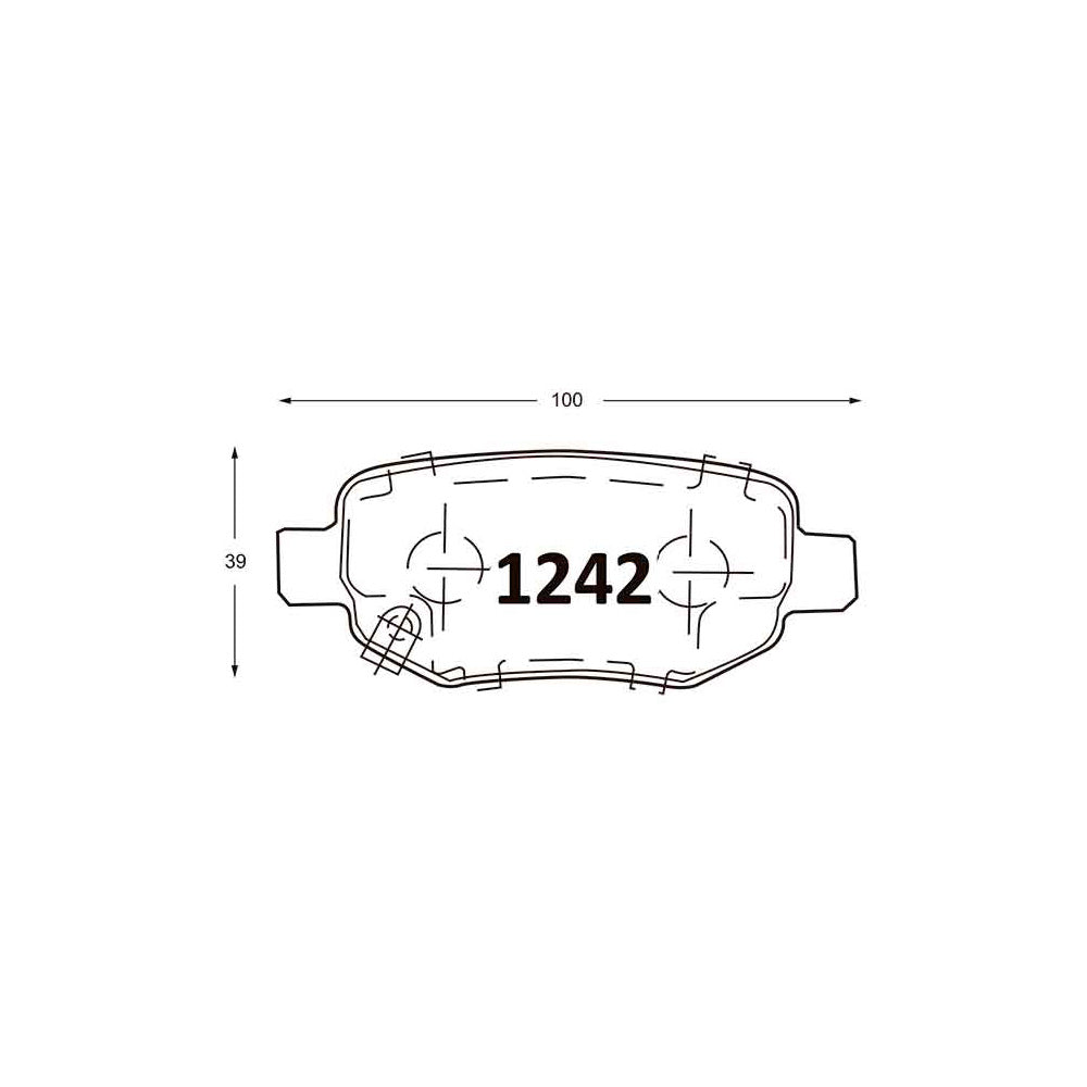 Pastillas de Freno Traseras GTX CLASSIC P1242 Chery Grand Tiggo (2015–2018) - imagen 3