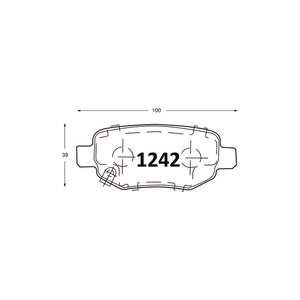 Pastillas de Freno Traseras GTX CLASSIC P1242 Chery Grand Tiggo (2015–2018) - imagen 3