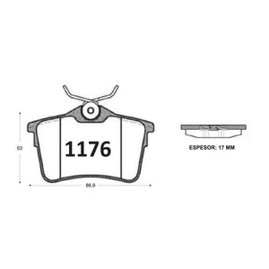 Pastillas de Freno Traseras GTX CLASSIC P1176 Citroen Berlingo B9 (2012–2020) - imagen 3