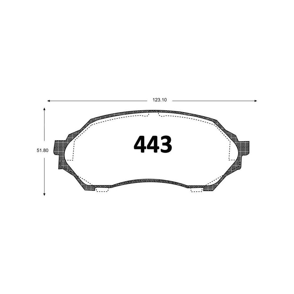 Pastillas de Freno ITAL BRAKES PM P0443 Mazda 323 Glx (1999–2004) - imagen 3