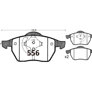 Pastillas de Freno GTX CLASSIC P0556 Audi A-3/A-4 D96 - imagen 2